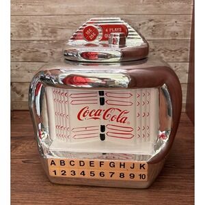 Vintage Coca Cola‎ Jukebox Style Ceramic Cookie Jar Home Decor